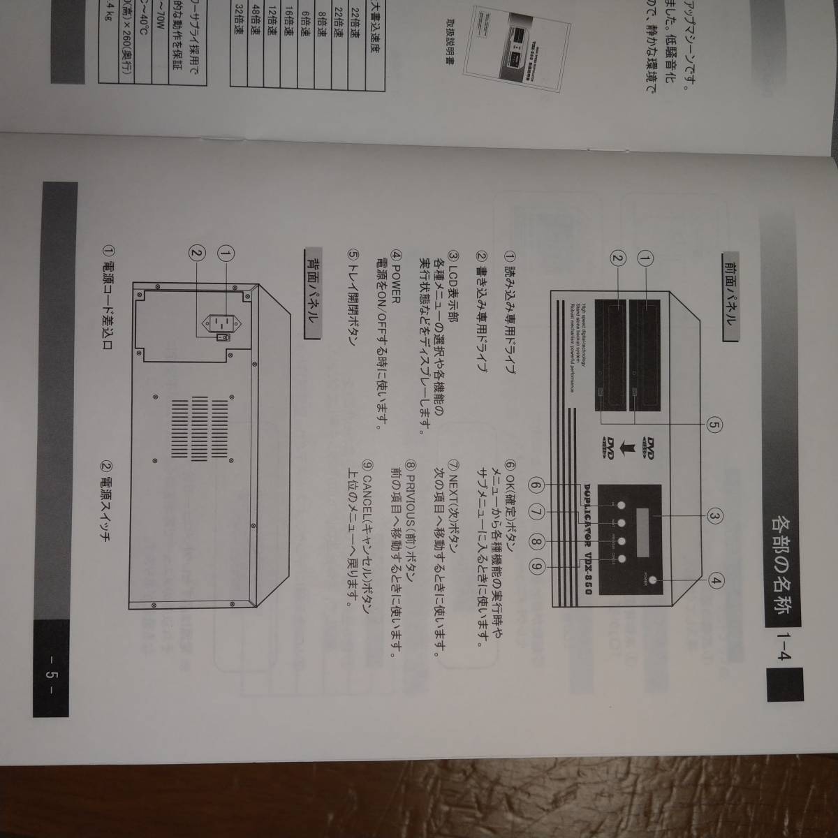 プランテック VDX-850 スペシャル機能 デュプリケーター　ジャンク品_画像7