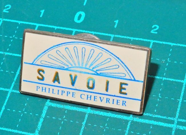 レア 昭和レトロ スイス レマン湖クルーズ 蒸気船 サヴォワ Bateau Savoie 有名シェフ フィリップ シュヴリエ 記念品 記章 バッジ メダル_画像2