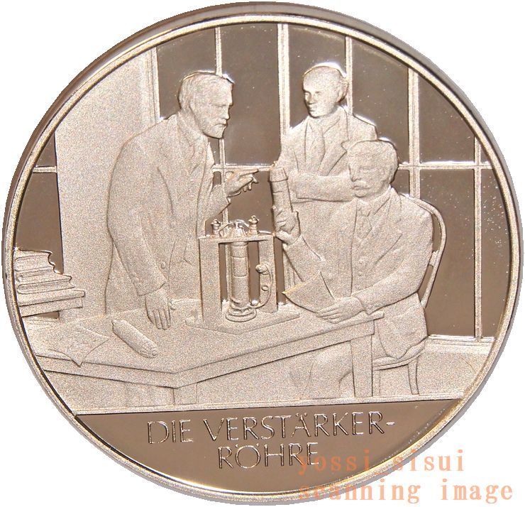 レア 限定品 美品 ドイツ 造幣局製 人類の技術史 偉人 量子物理学 真空管 増幅器 発明 飛行機 純銀製 銀 メダル コイン 記章 スーベニア