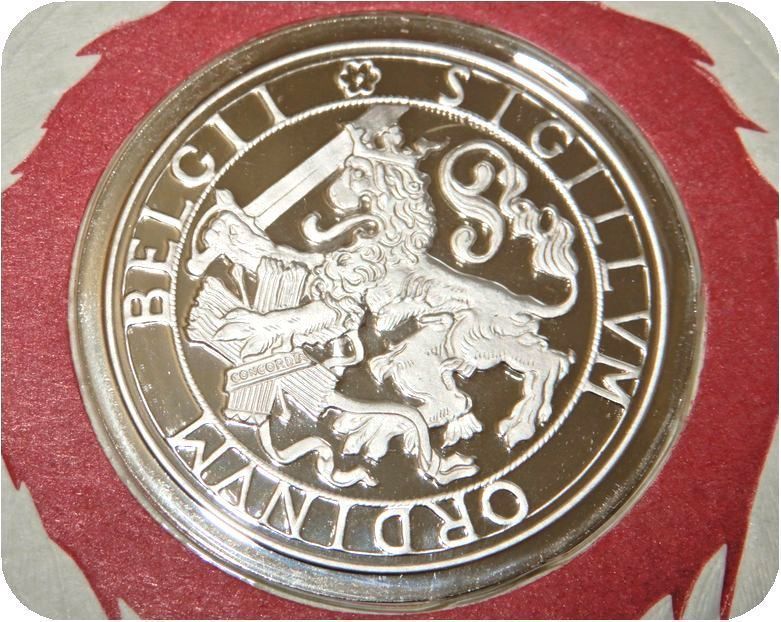 レア 限定品 1581年 スペイン 国王 フィリペ オランダ独立宣言 統治権否認令 ライオン 印章 記念品 純銀製 メダル コイン レリーフ 紋章