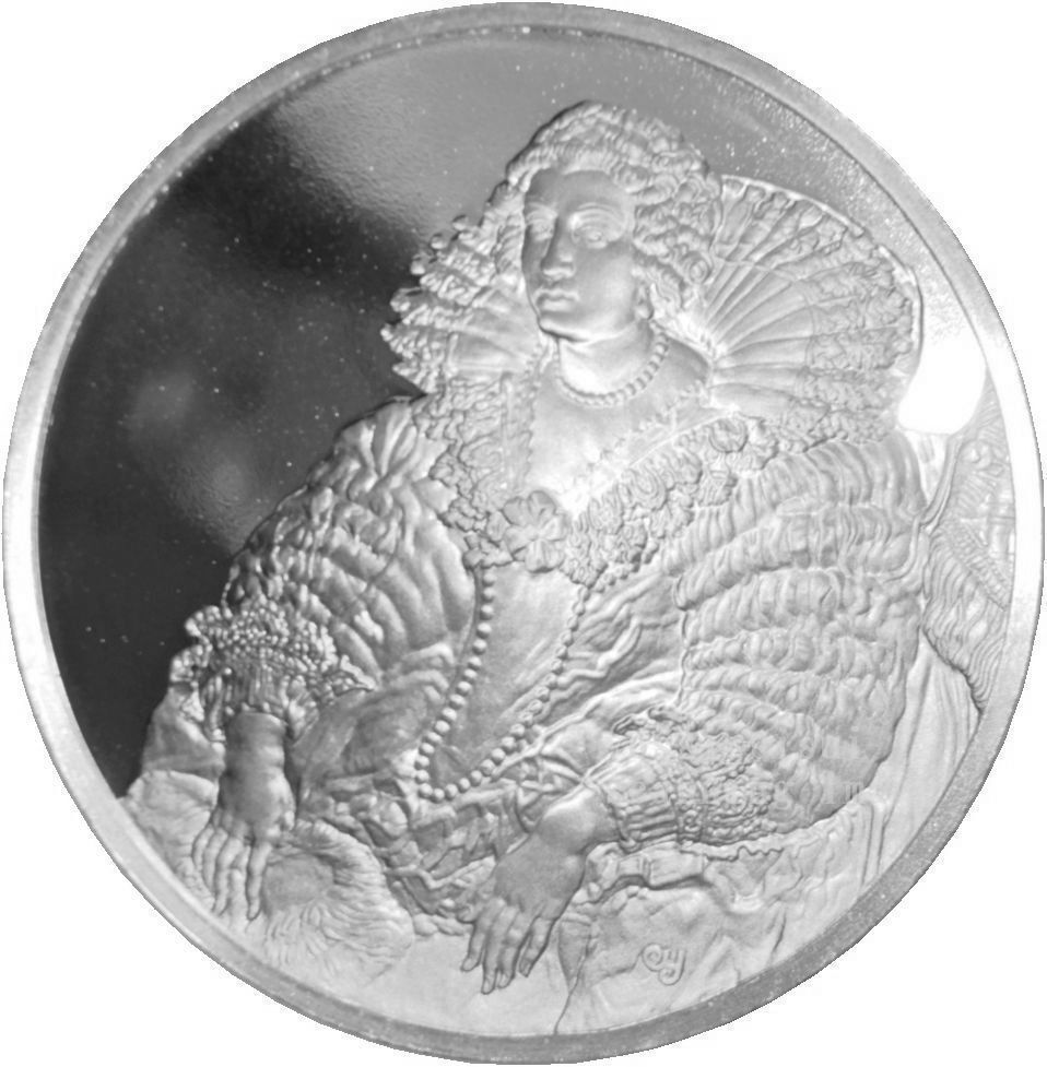 レア 希少品 世界の偉大な画家 絵画 ルーベンス フランス王妃 肖像画 ハプスブルク家 純銀製 Silver925 メダル コイン コレクション 章牌_画像3