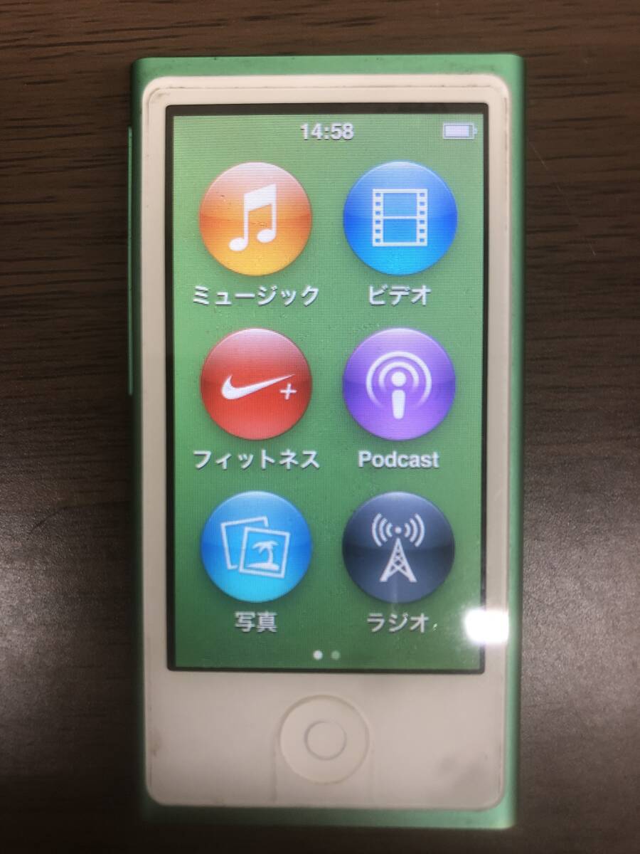 【s1940】［中古品］i Pod nano 16GB MD478J グリーン☆初期化済み☆_画像3