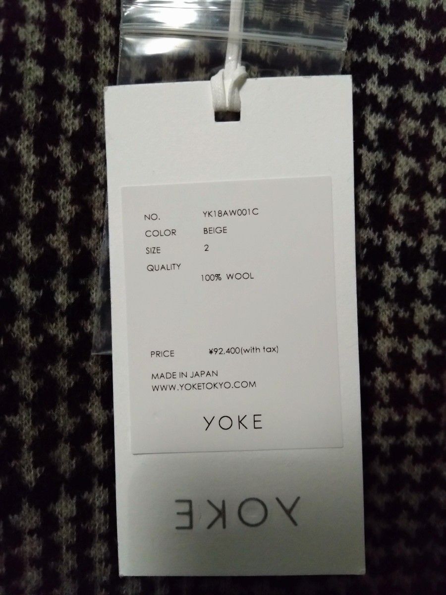 YOKE ヨーク 18AW GUNCLUB CHECK COAT【新品未使用・サイズ2/M YOKE ヨーク 18AW GUNCLUB CHECK COAT【新品未使用・サイズ2/M