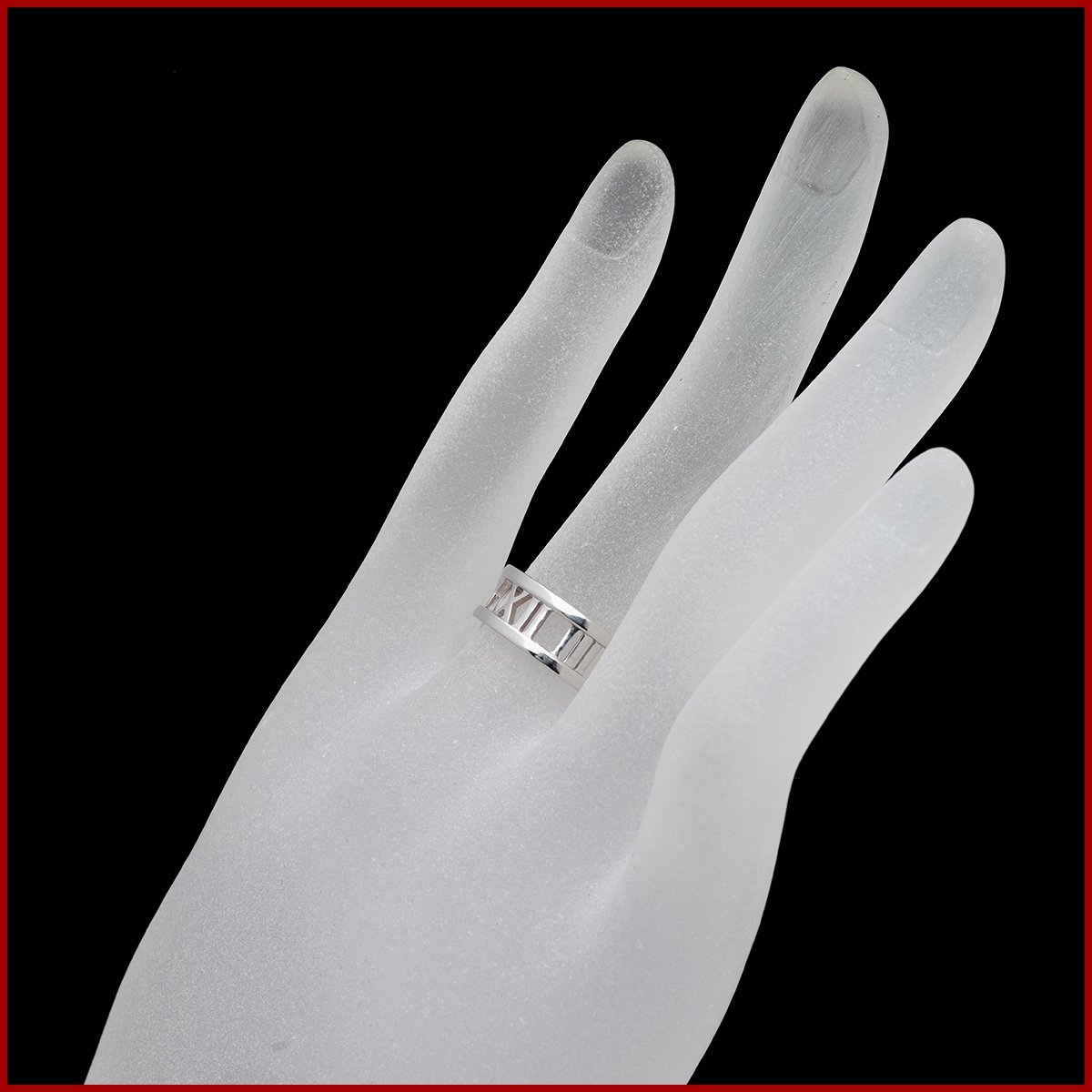  Tiffany Atlas open ring ring K18WG white gold 9 number superior article grinding has been finished .. packet correspondence possibility postage 300 jpy 