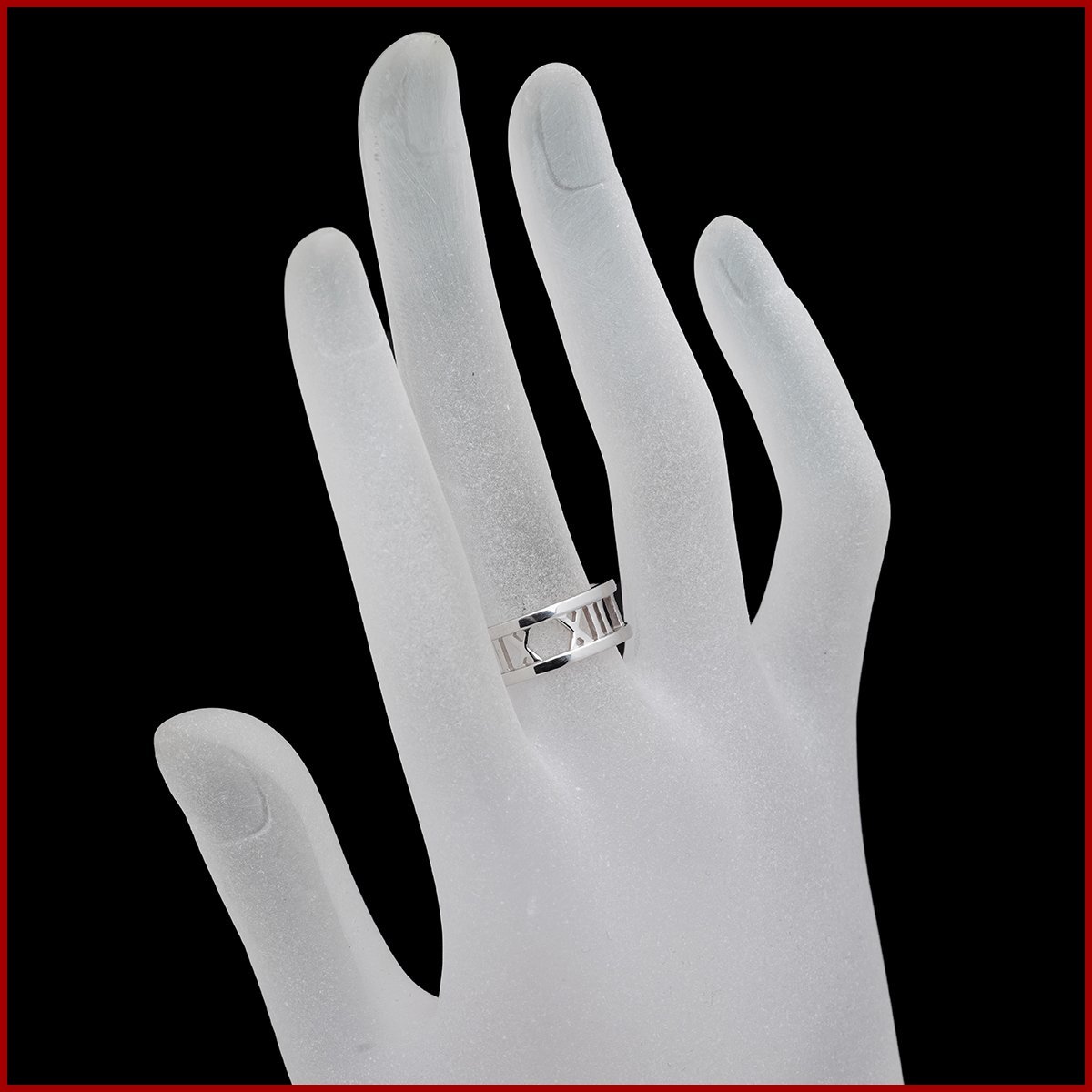  Tiffany Atlas open ring ring K18WG white gold 9 number superior article grinding has been finished .. packet correspondence possibility postage 300 jpy 