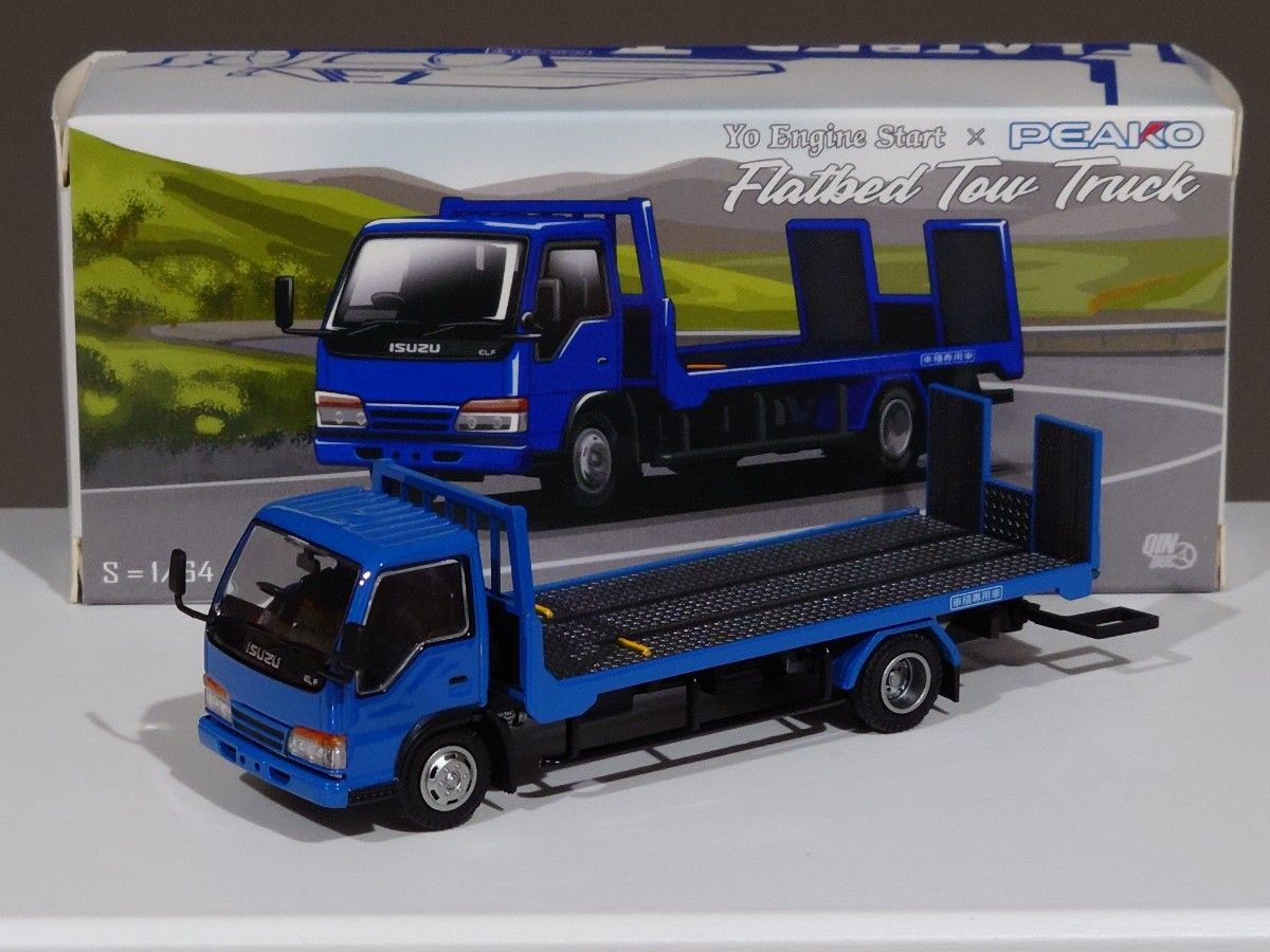 YES×PEAKO 1/64 ISUZU ELF いすゞ エルフ 積載車 ブルー ピーコ YES×PEAKO 1/64 ISUZU ELF いすゞ エルフ 積載車 ブルー ピーコ