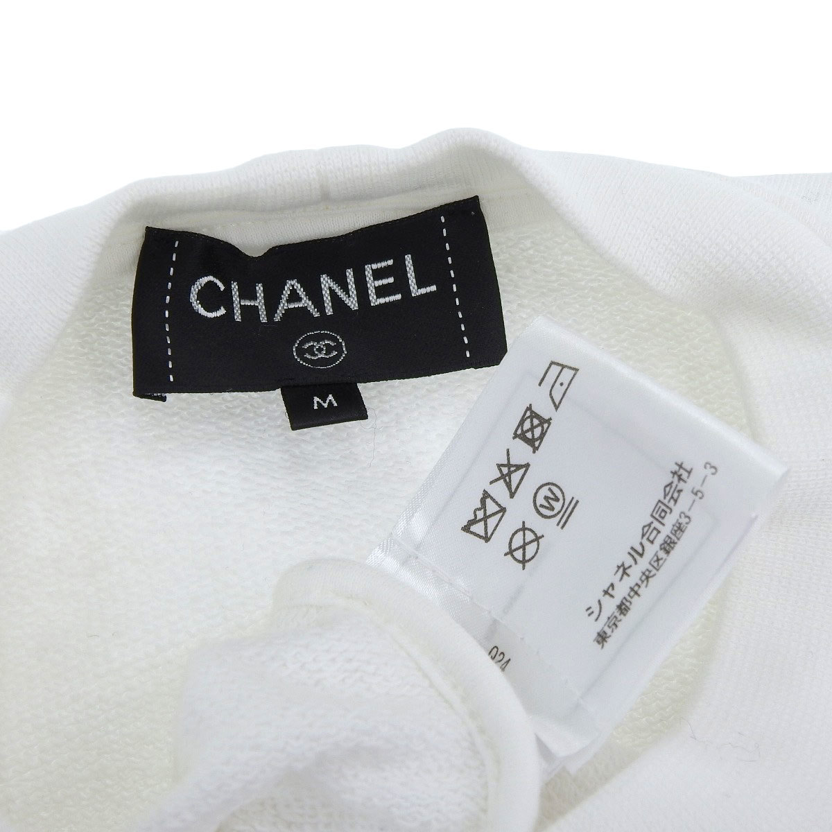  Chanel здесь Mark черепаха задний biju- футболка P63298K48933 женский белый CHANEL б/у [ одежда * мелкие вещи ]