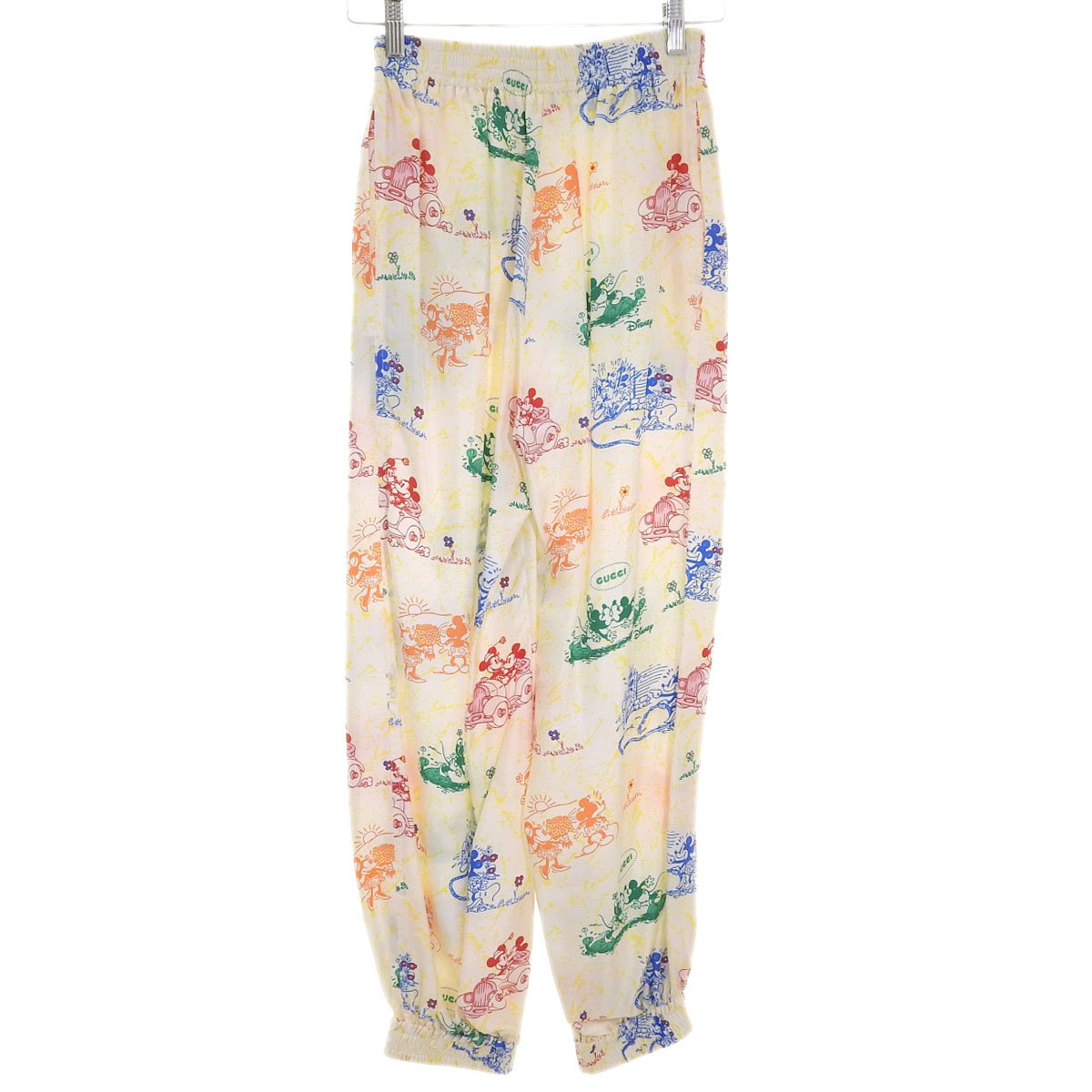  Gucci Disney collaboration silk pants 596965 lady's ivory multicolor GUCCI [ beautiful goods ] used [ apparel * small articles ]