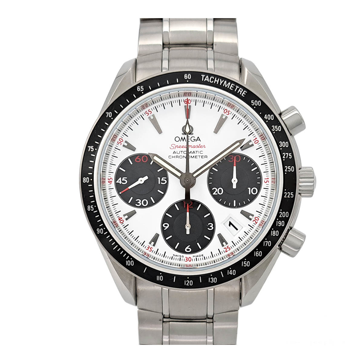  Omega Speedmaster Date chronograph Panda dial 323.30.40.40.04.001 self-winding watch stainless steel used [ clock ]