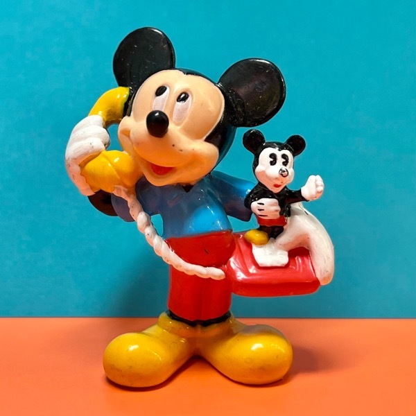  Mickey Mouse PVC фигурка телефон держать Applause Applause Disney Mickey Mouse toy Disney Ame игрушка игрушка герой игрушка 