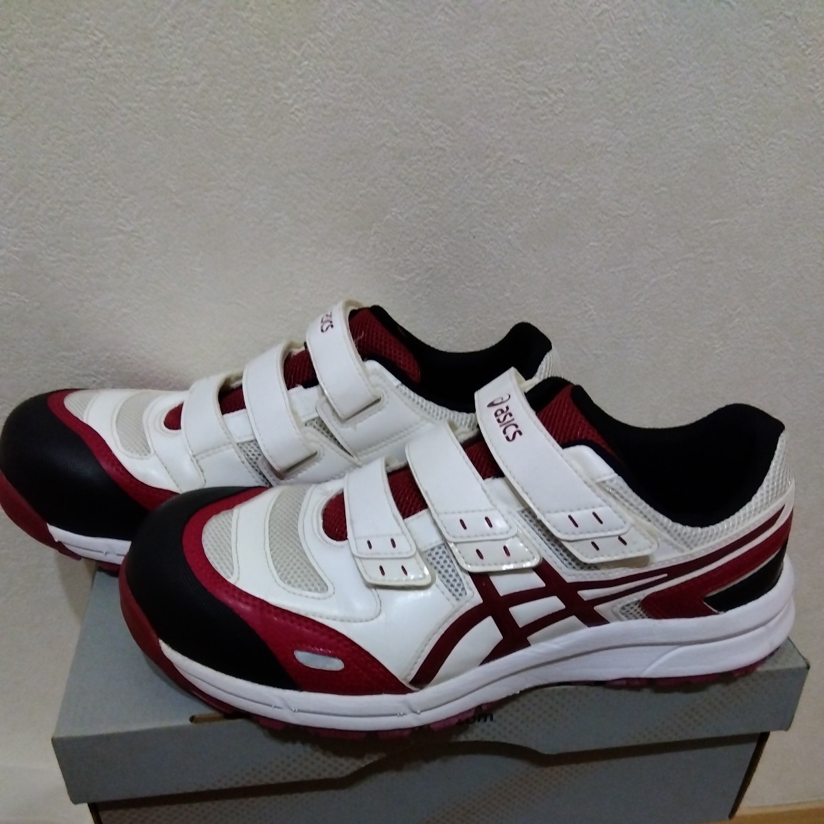 美品 asics 安全靴 25.5cm アシックス セーフティシューズ ベルクロ_画像2