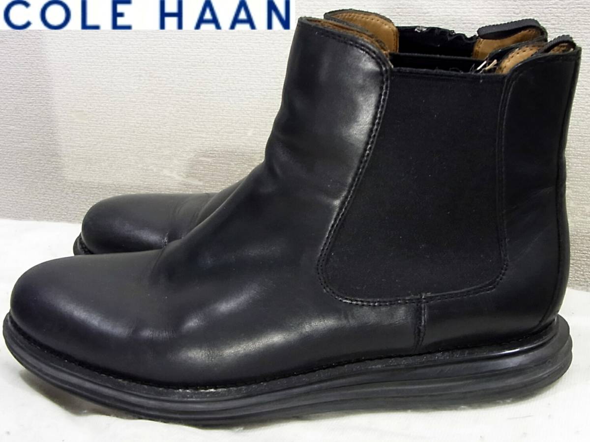 SALE быстрое решение. бесплатная доставка Cole Haan чёрный со вставкой из резинки ботинки 7M примерно 25cm luna g ride водонепроницаемый Chelsea × Nike C12612 luna long COLE HAAN черный NIKE