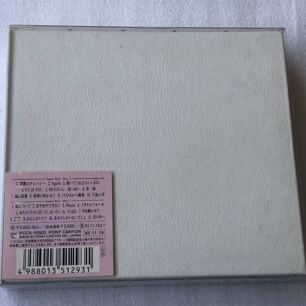  used CD Kudo Shizuka /Super Best( first record 2CD) (1993 year )