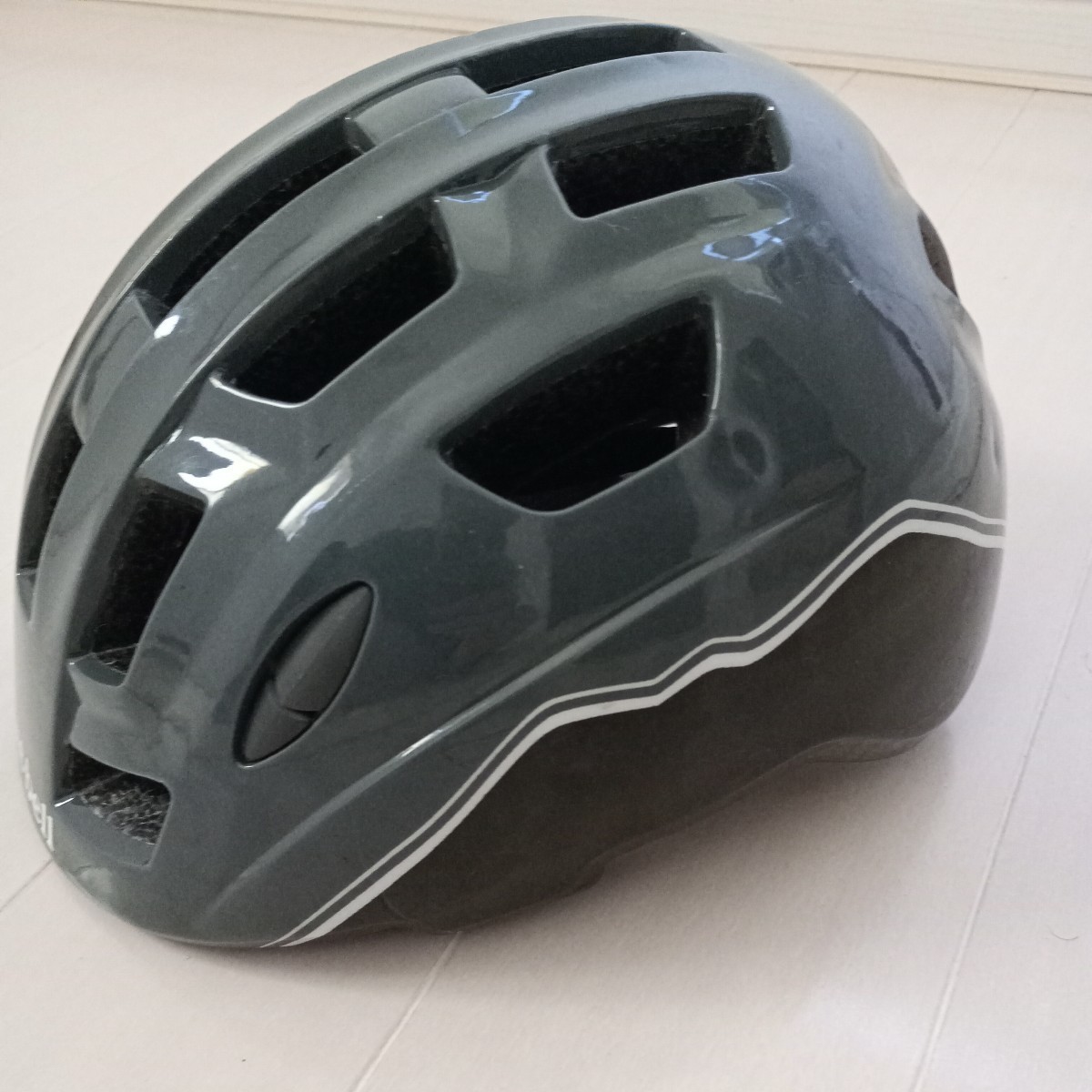 mont-bell モンベル サイクルヘルメット Kid's 50-54cm グレー _画像6