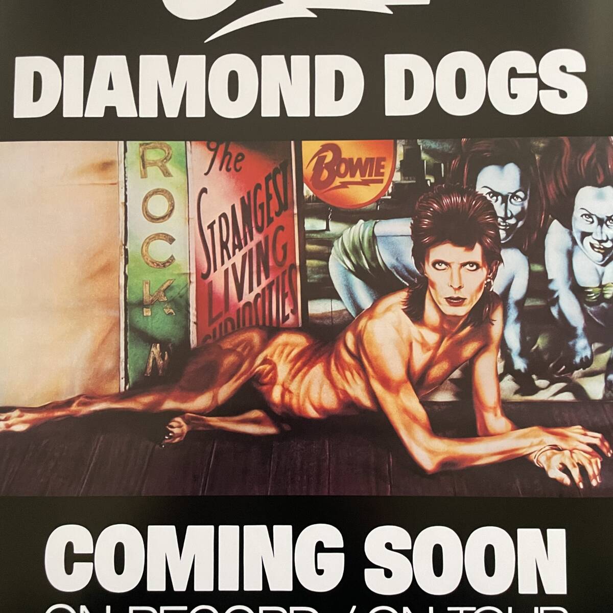  постер * David * bow i(David Bowie) 1974 [ бриллиант. собака ] продажа в это время промо постер копия *Diamond Dogs