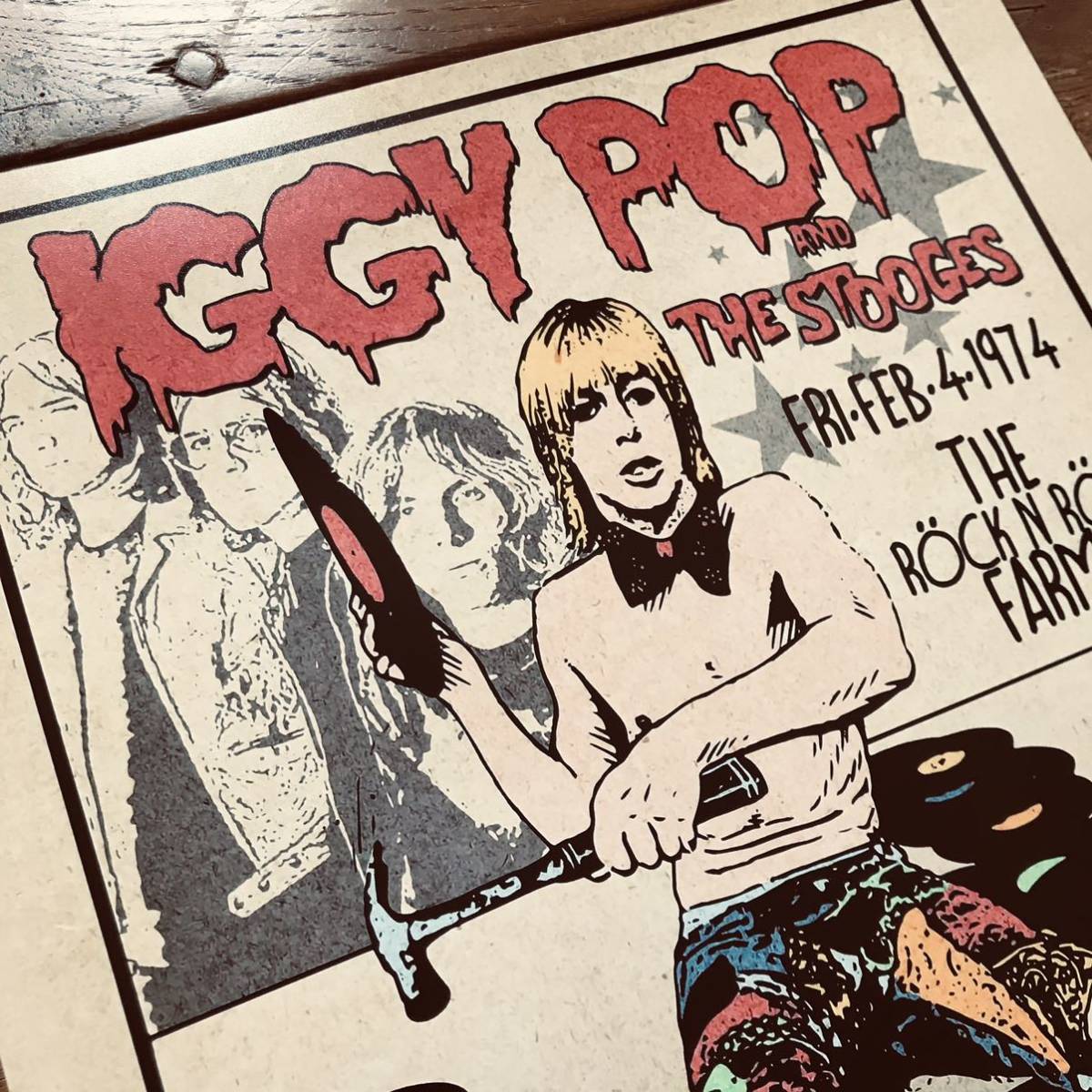 ポスター★イギー・ポップ・アンド・ストゥージズ（Iggy Pop and The Stooges）1974 ★ギミー・デンジャー/デヴィッド・ボウイ_画像7
