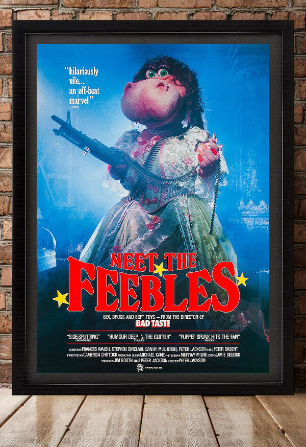 ポスター『ミート・ザ・フィーブル 怒りのヒポポタマス』（Meet the Feebles）A★ピーター・ジャクソン/パペット/ロード・オブ・ザ・リング_額装イメージ（額は付属しません）