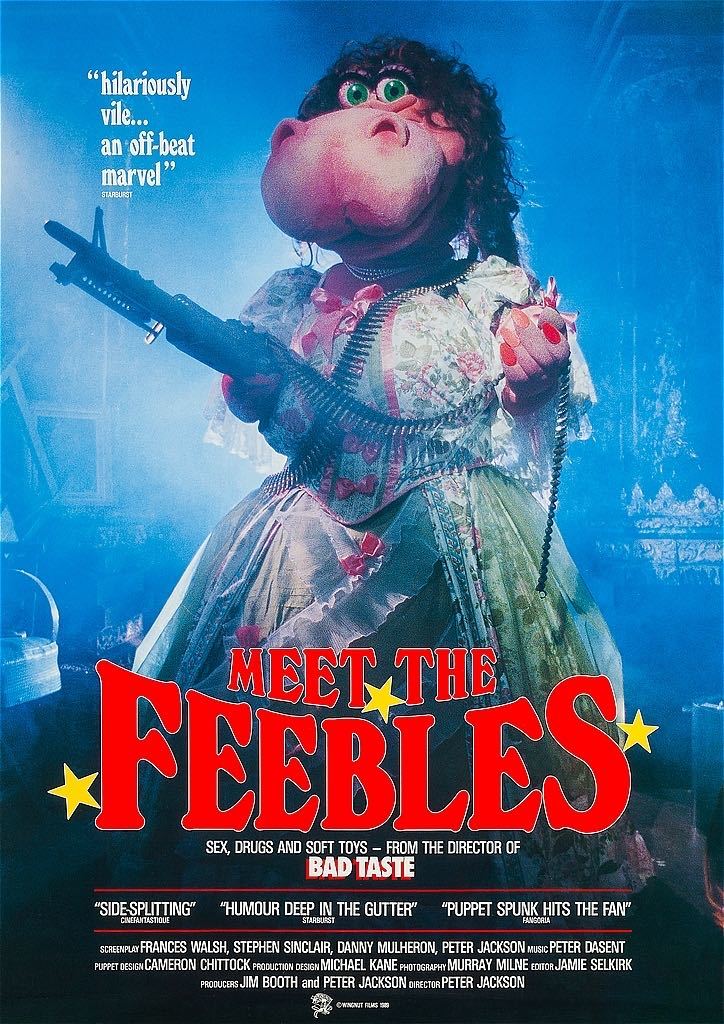 ポスター『ミート・ザ・フィーブル 怒りのヒポポタマス』（Meet the Feebles）A★ピーター・ジャクソン/パペット/ロード・オブ・ザ・リング_ポスターサイズ：29.7cm × 42cm