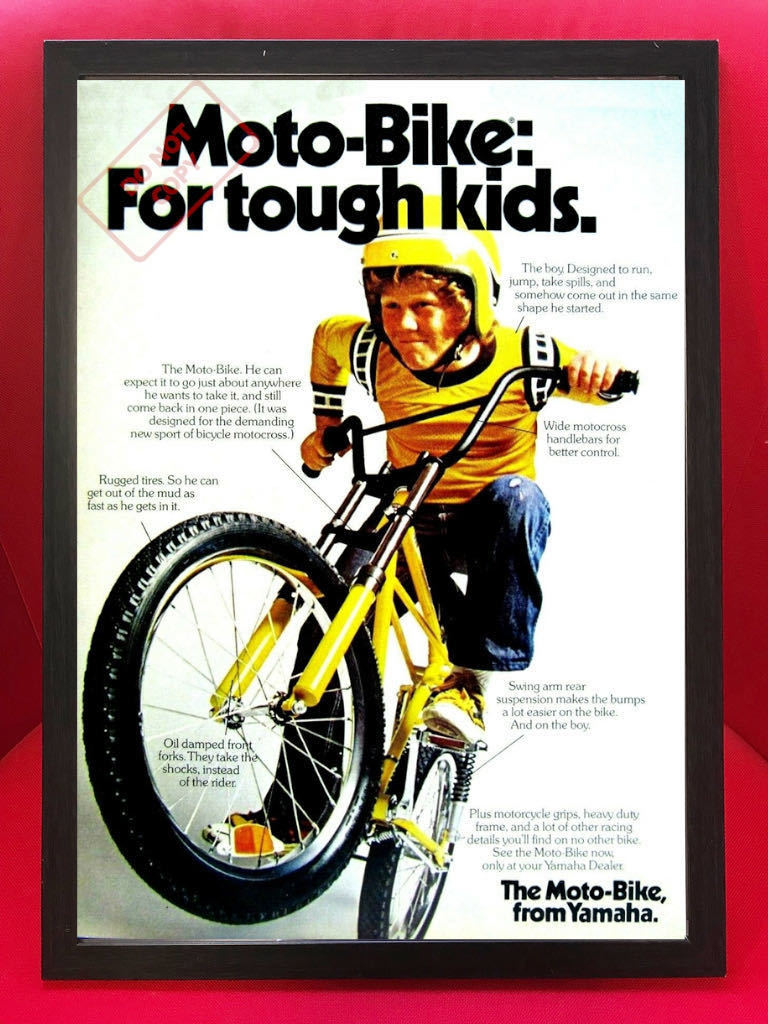 ポスター★ヤマハ モトバイク★1974年 YAMAHA MOTO-BIKE ビンテージ広告★BMX/MB1/MB2/クッションバイクの画像6
