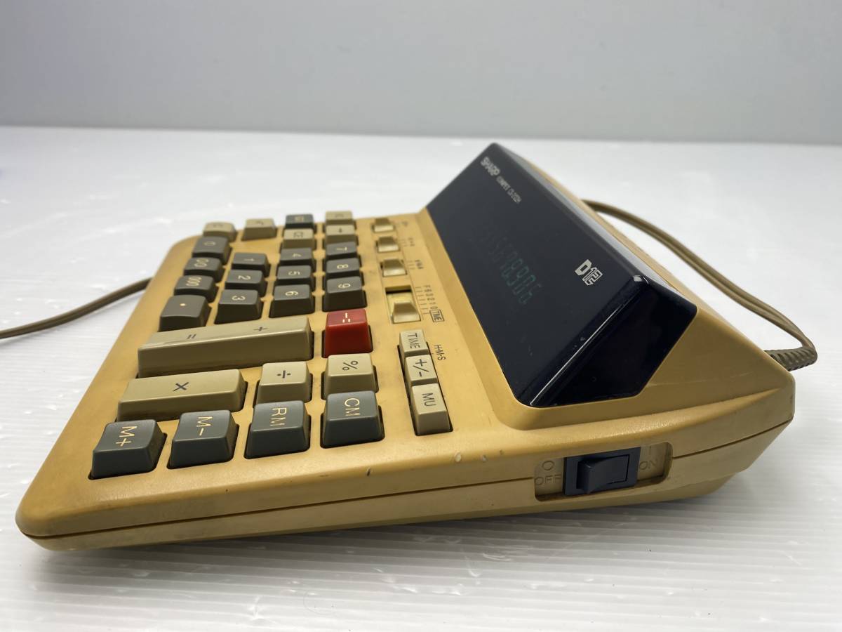 *SHARP sharp *CS-2122H office calculator calculator Showa Retro [ used / present condition goods / electrification verification OK]