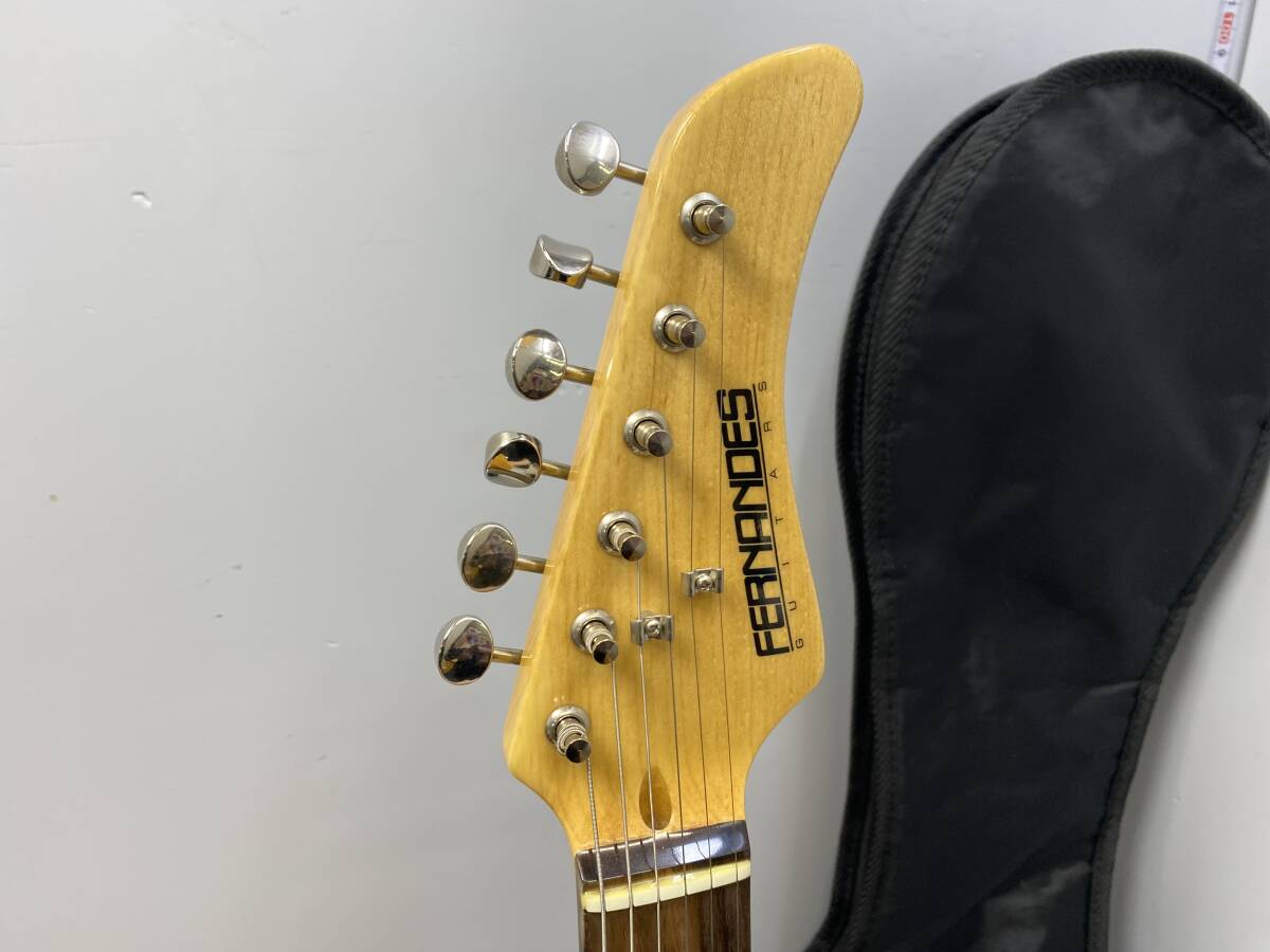 ★FERNANDES フェルナンデス★エレキギター ボルドー ソフトケース付き【中古/現状品/動作未確認ジャンク】_画像6