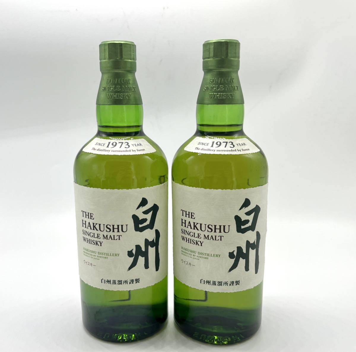 未開栓 古酒 SUNTORY WHISKY サントリー ウイスキーTHE HAKUSHU 白州 1973年 SINGLEMALT 700ml 43% ２点まとめ_画像1