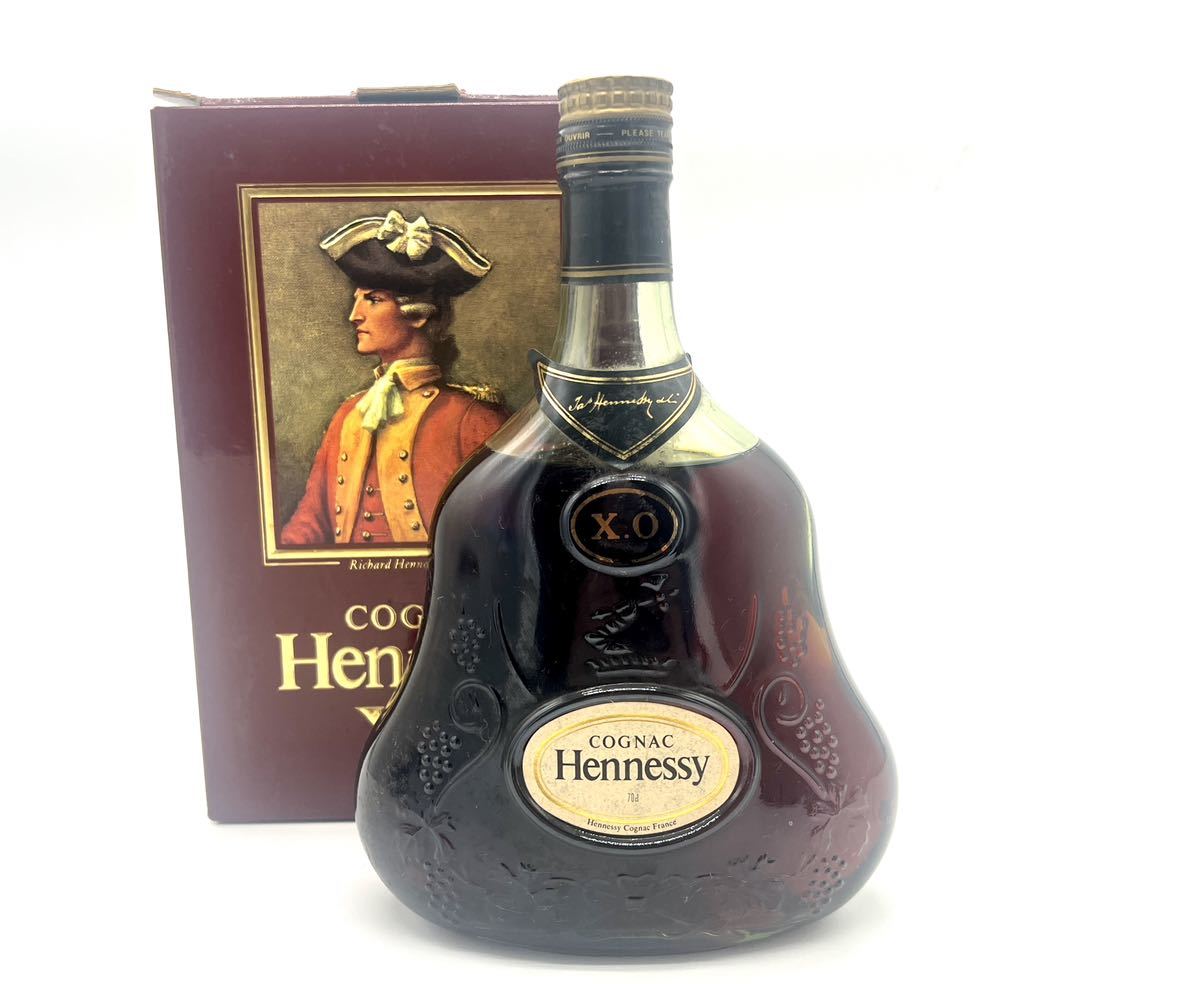 未開栓 古酒 Hennessy XO COGNAC BRANDY 金キャップ クリアボトル ヘネシー ブランデー コニャック 700ml 40% 箱付 _画像1