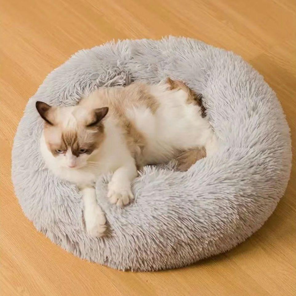 ペットベット 猫ベッド 犬ベッド 洗える クッションベッド 丸型 可愛い ふわふわ ライトグリーン_画像5