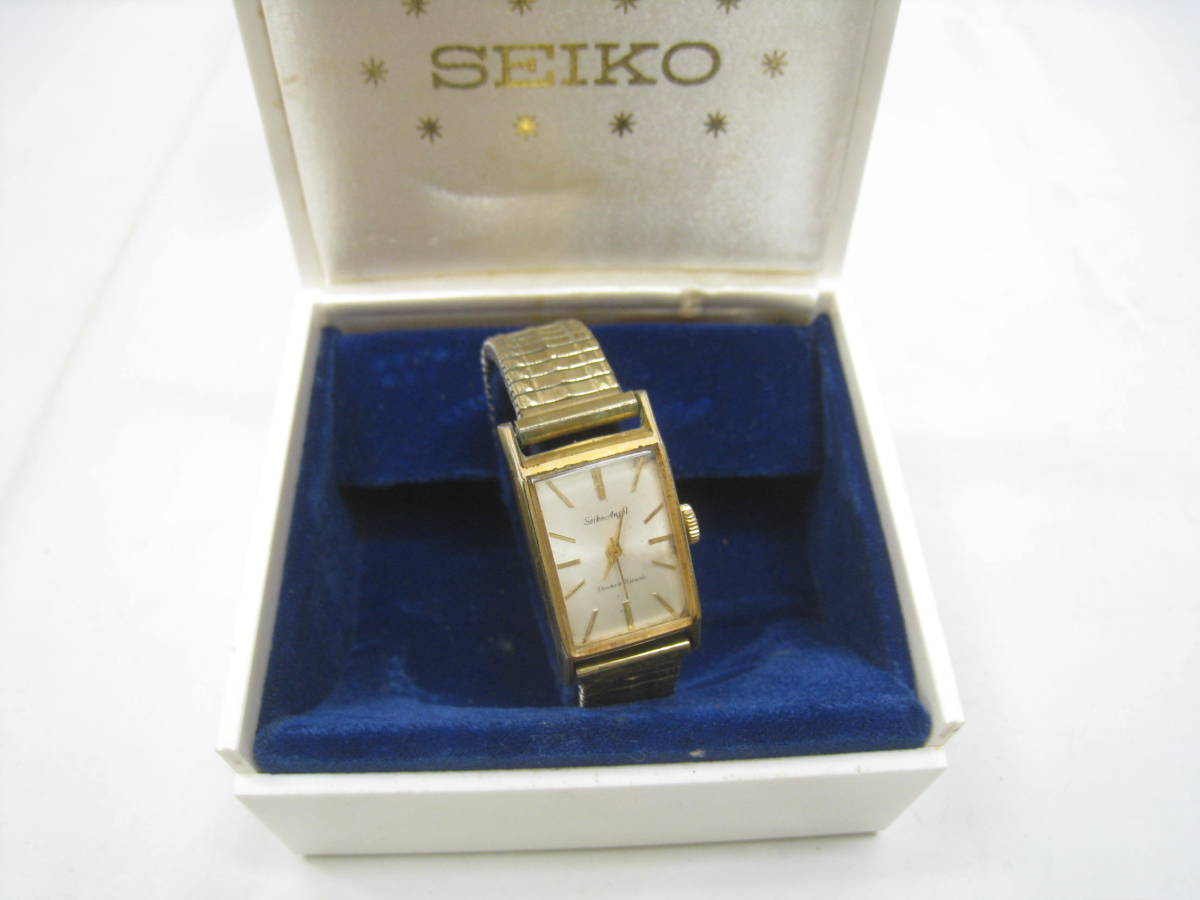 SEIKO Angel セイコー エンジェル 腕時計 手巻き 10043030 Diashock 21石 ベルト シチズン ゴールド_画像1