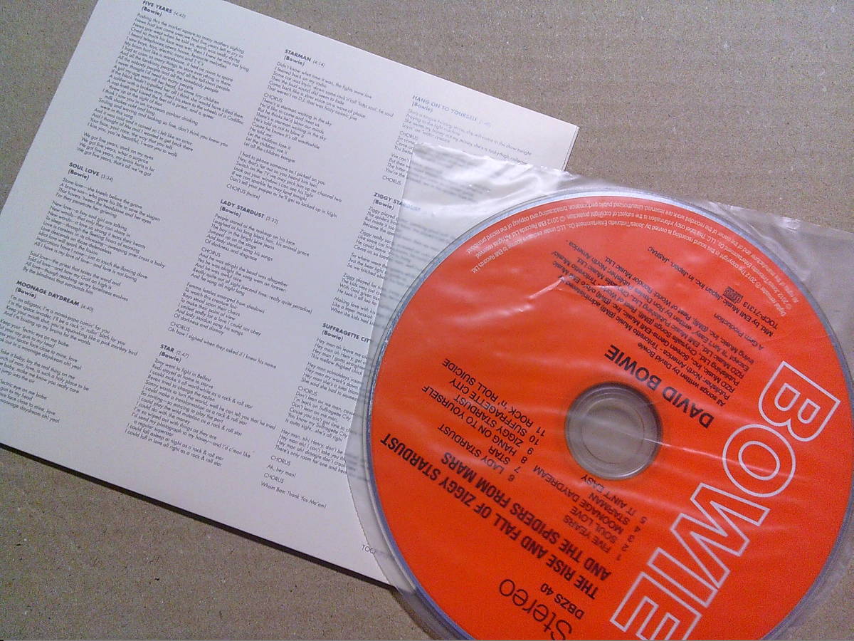 DAVID BOWIE[ジギー・スターダスト40周年記念盤]CD紙ジャケ_画像5