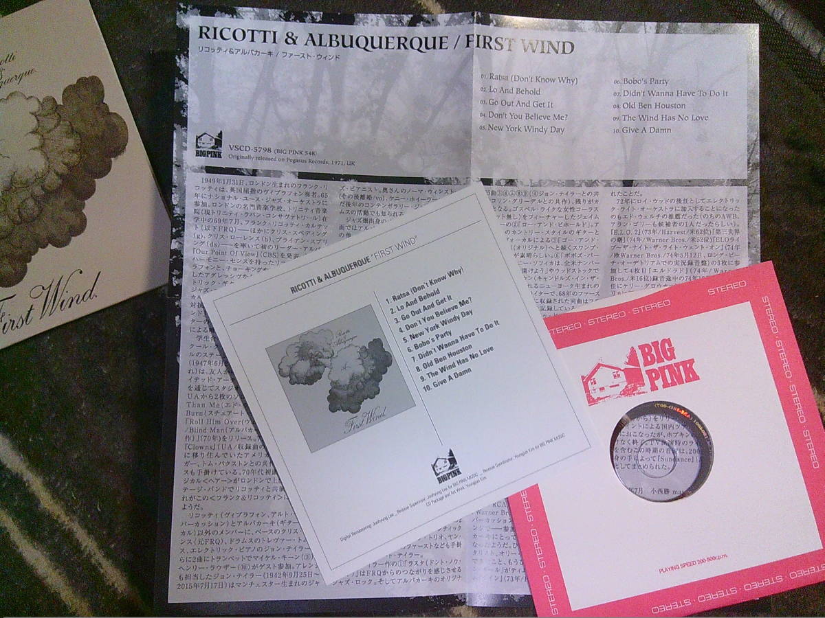 Ricotti and Albuquerque [First Wind]CD紙ジャケ_画像3