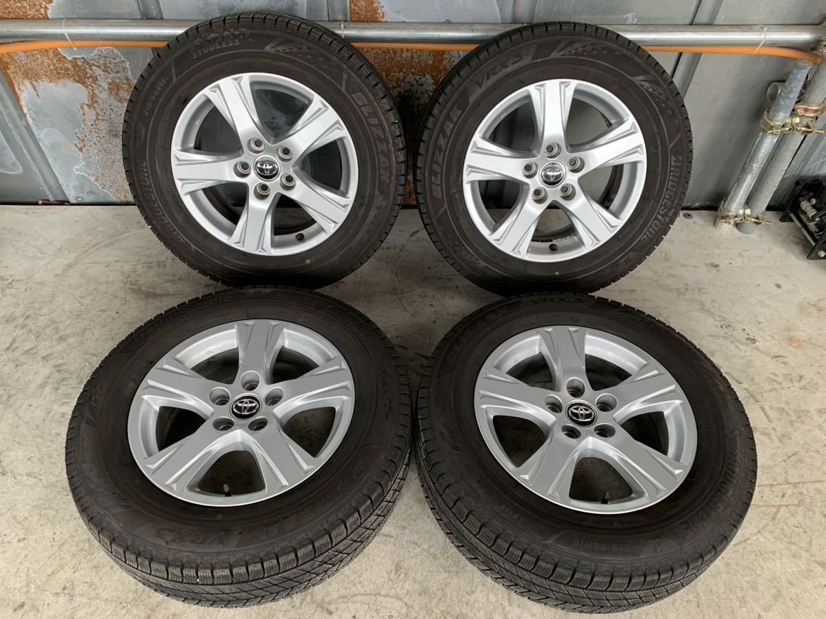  215/65R16 BRIDGESTONE VRX3 22年製 7~8mm TOYOTA純正ホイール 16×6.5J 中古タイヤ付き４本セット_画像1