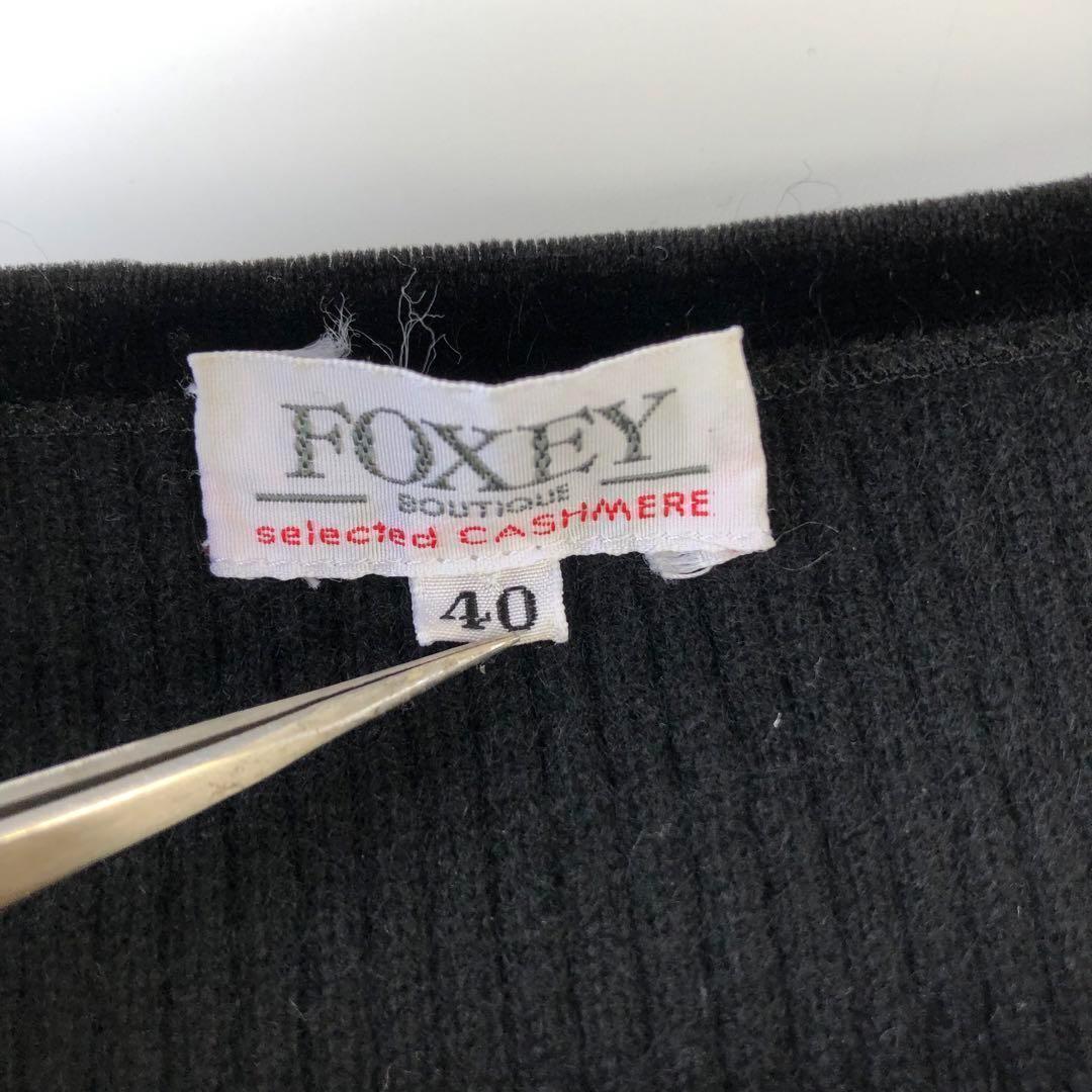 フォクシー　foxey カシミヤ100% ニット　長袖　黒　高級　レディース　L_画像5