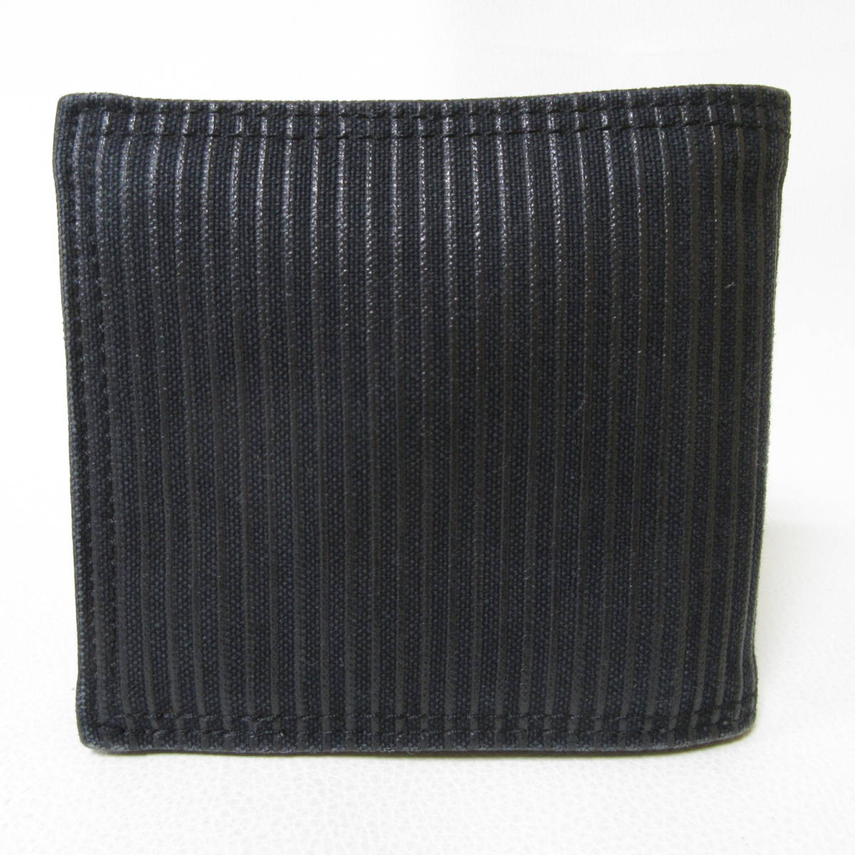 T9357*[SALE] Porter PORTERdo rowing DRAWING 2. folding purse wallet coin storage part equipped stripe black secondhand goods [ clothing accessories ]