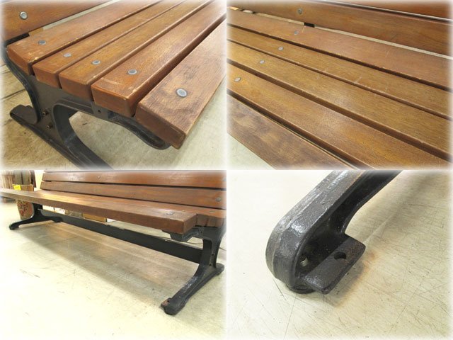 弘益(UTILITY) 業務用ウッドベンチ CW-1 1800x650x753mm SH347mm 背付 屋内外対応 天然木ニャトー材(南洋桜) 防腐処理 休憩所・公園などに_その他の画像は商品説明に掲載しています。