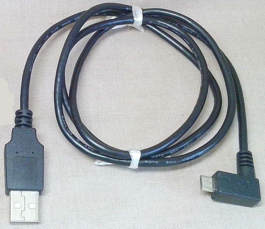 USB2.0 Type-A - microB L字 ストレート ケーブル 送料180円or140円 タイプA マイクロB_画像2