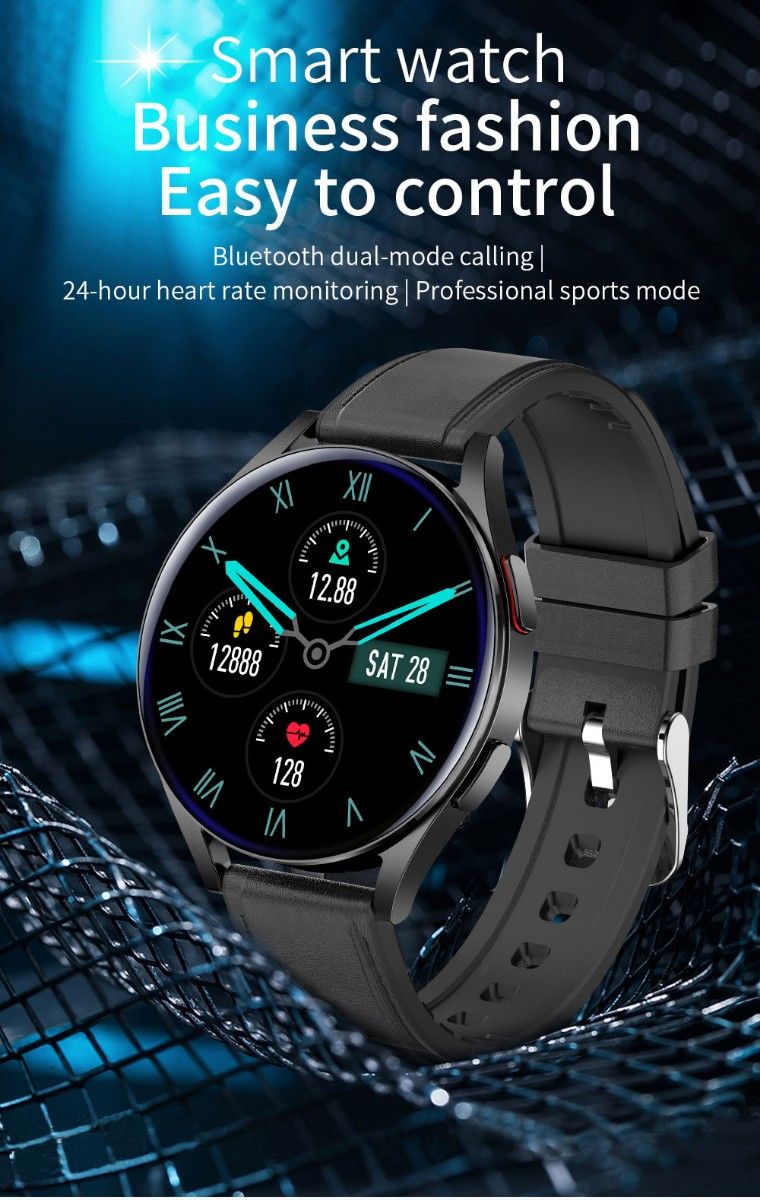 スマートウォッチ 新品 Watch6 日本語対応 通話機能付き Android/iPhone対応 歩数/心拍/血圧計 ブラック