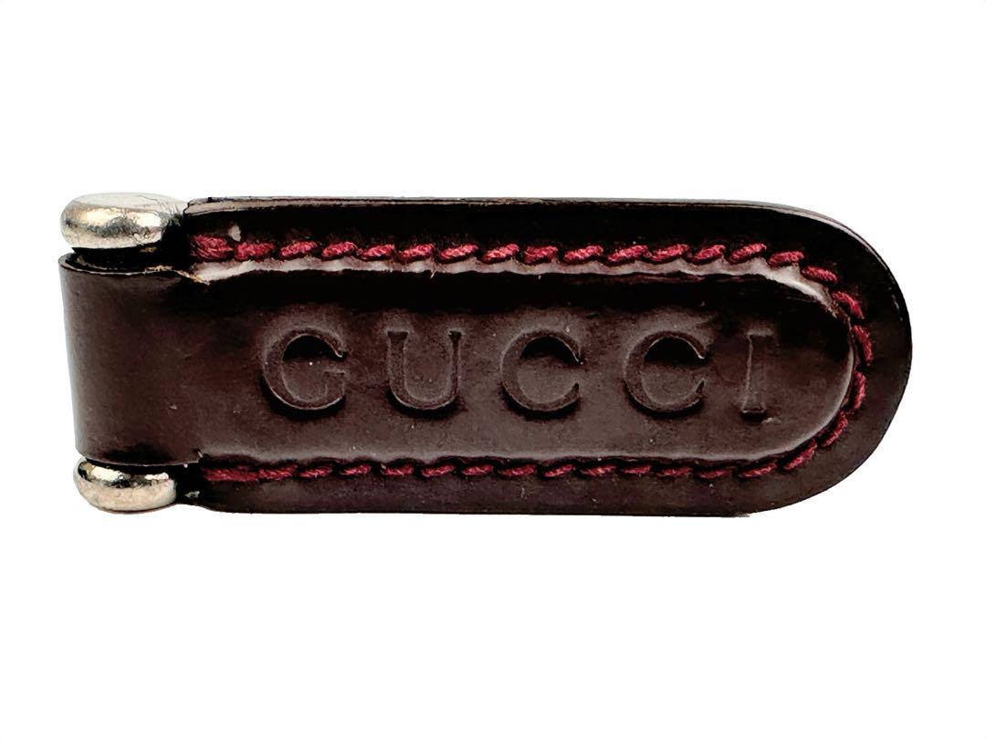  Gucci GUCCI key holder bordeaux silver strap small articles key ring accessory pa tent leather brown group men's lady's 