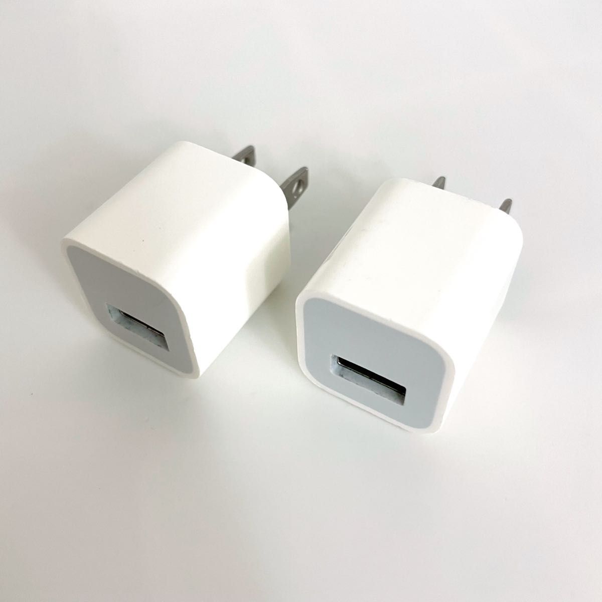 【純正付属品】Apple iPhone充電器5W USB電源アダプタ×2個セット★ACアダプターiPodiPad5V-1AタイプA