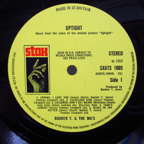 BOOKER T. & THE MG’S-Up Tight / O.S.T. (UK Orig.Stereo LP/CF_画像3