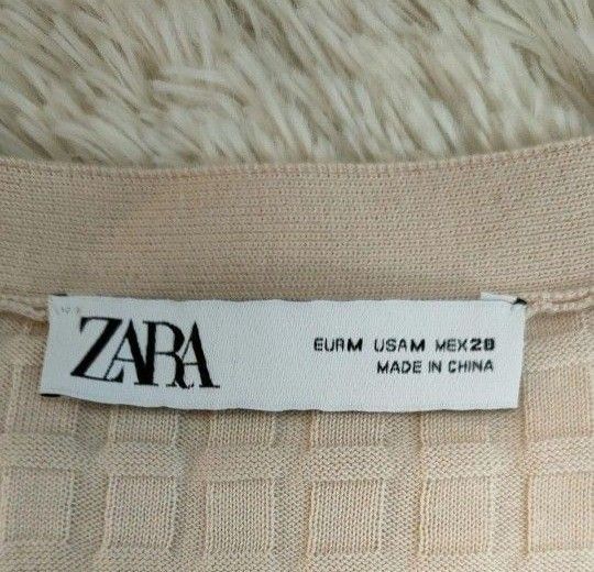 ZARA　ワッフル生地 カーディガン 長袖