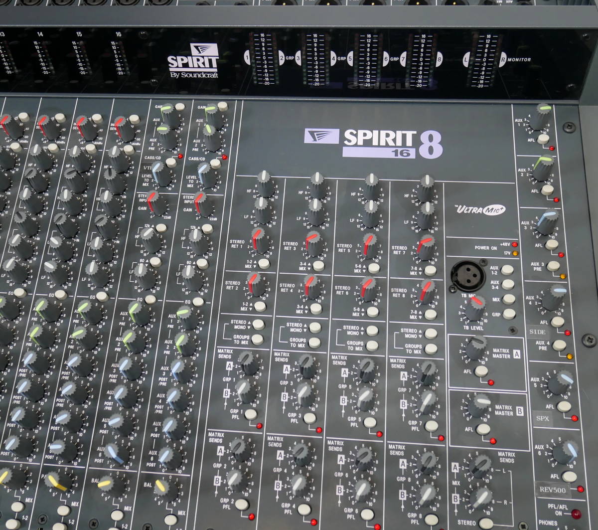 ▲(R601-A10) 現状品★Soundcraft サウンドクラフト SPIRIT8 16chミキサー_画像2