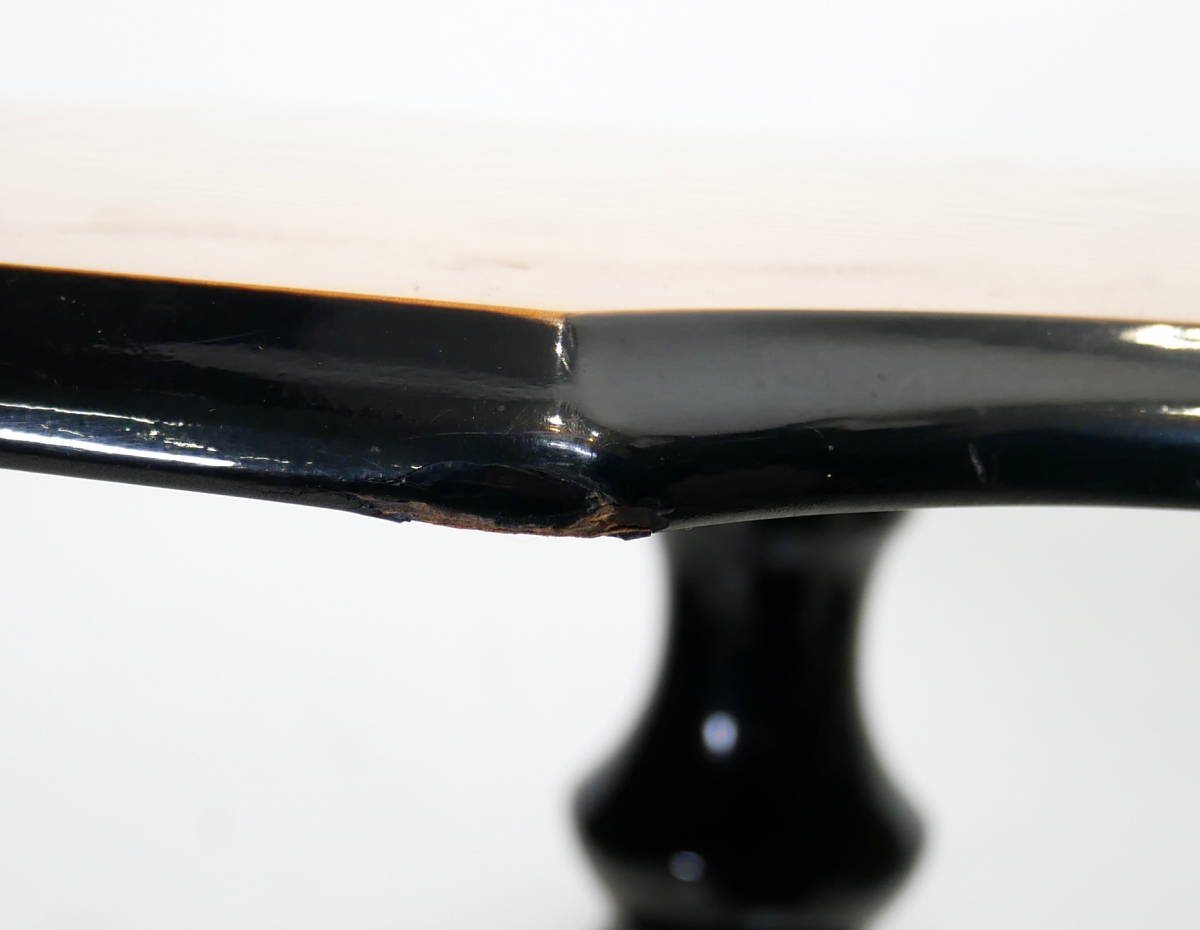★送料無料(R602-B168)イタリア製 サイドテーブル コーヒーテーブル アンティーク調 猫脚 象嵌細工の画像7