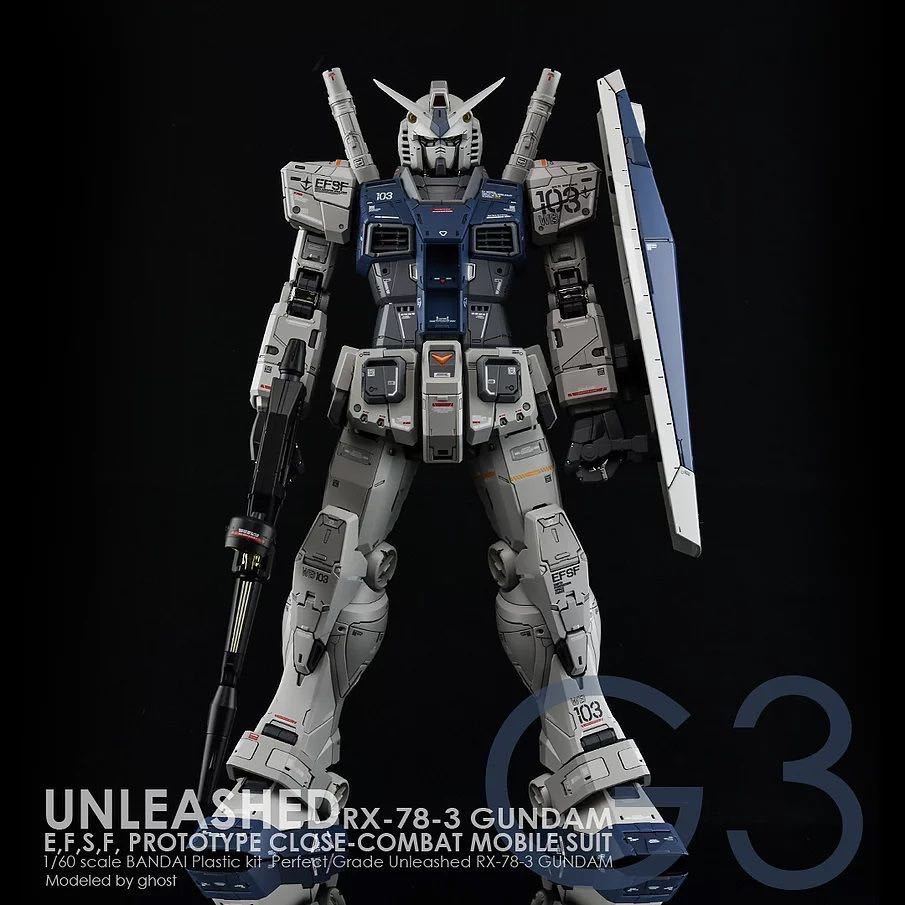 PG UNLEASHED 1/60 RX-78-3 G3ガンダム用水転写式デカール3枚セット_画像9