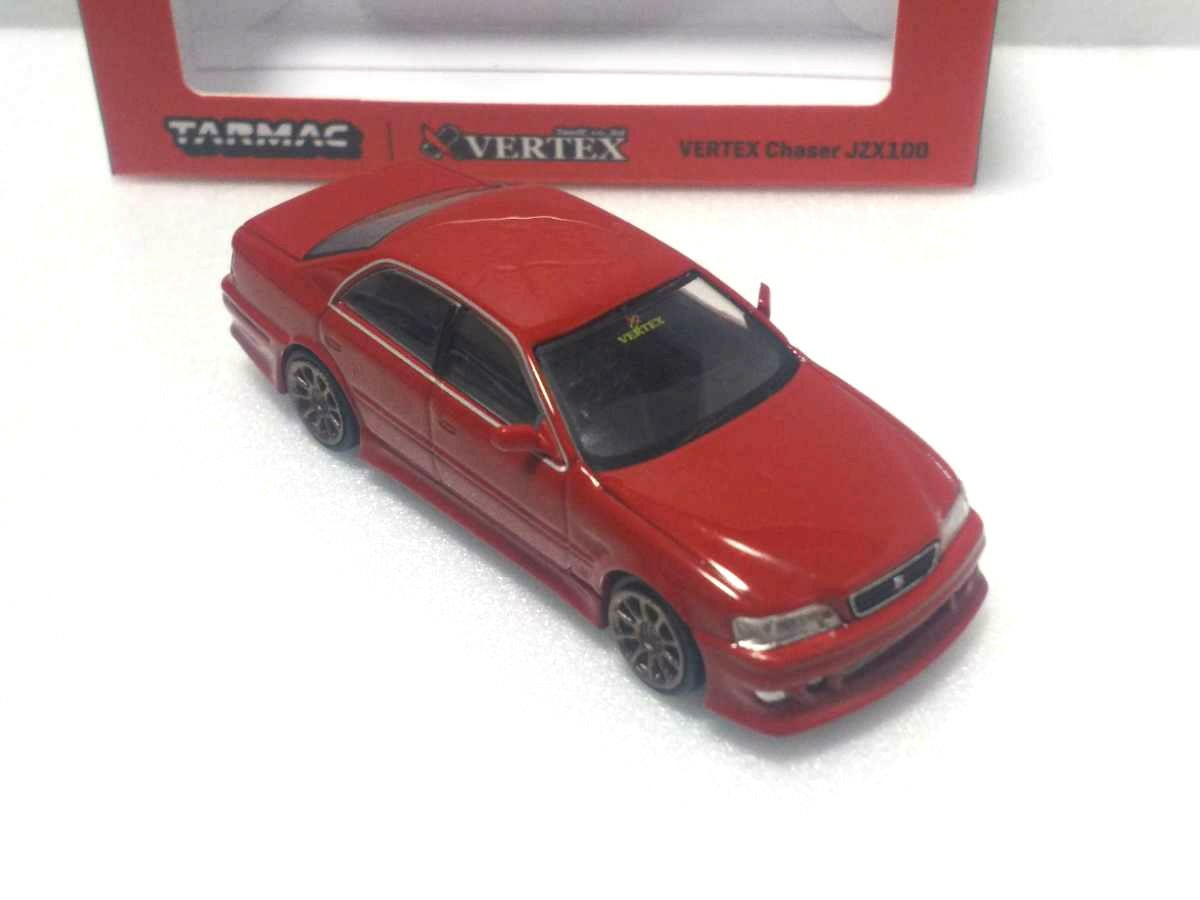Tarmac 1/64 VERTEX トヨタ チェイサー JZX100 赤 レッド ターマックワークス Toyota Chaser 100系 ベルテックス Redの画像3