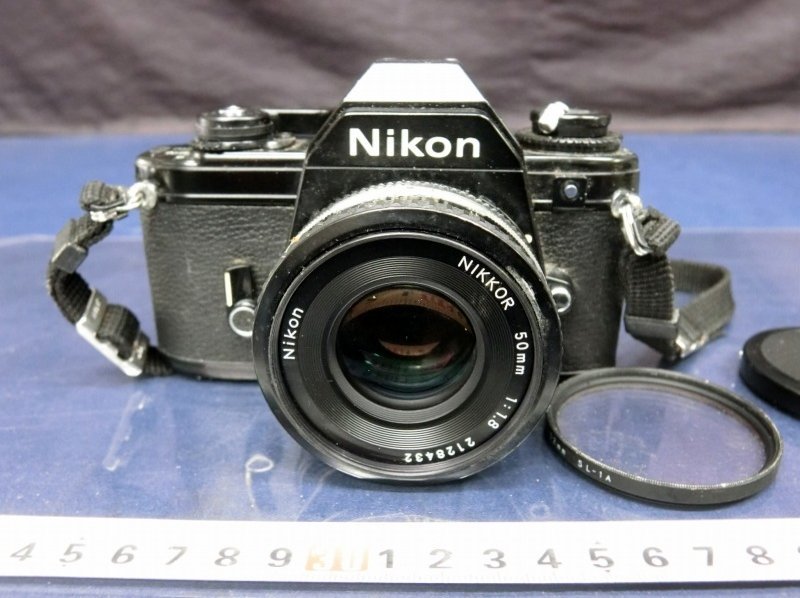 L3215 NIKON ニコン EM ブラックボディ NIKKOR 50mm 1:1.8 カメラ 一眼レフ 写真_画像1