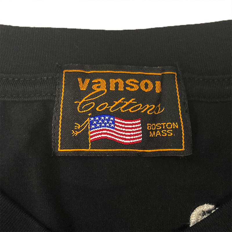 アウトレット品！　Lサイズ　VANSON　バンソン　ベア天竺 6分袖 Tシャツ　NVLT-2212　訳あり品_画像5