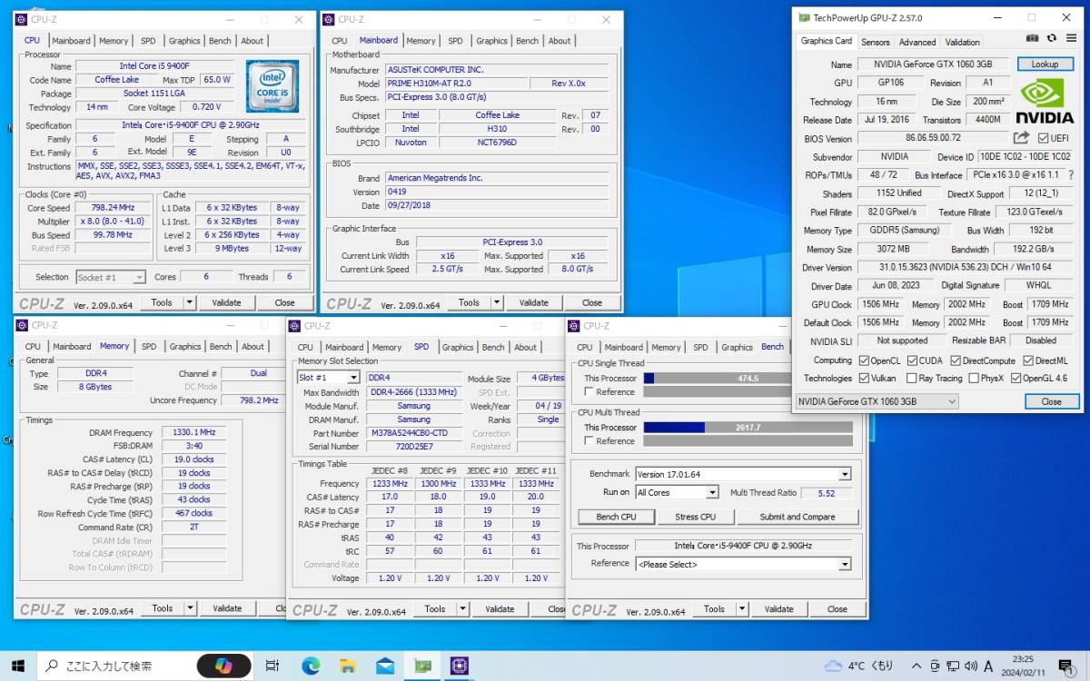 THIRDWAVE GALLERIA DJ Core i5-9400f / 8G / SSD 256GB HDD 1TB / GTX1060 / Windows10Home_各種情報