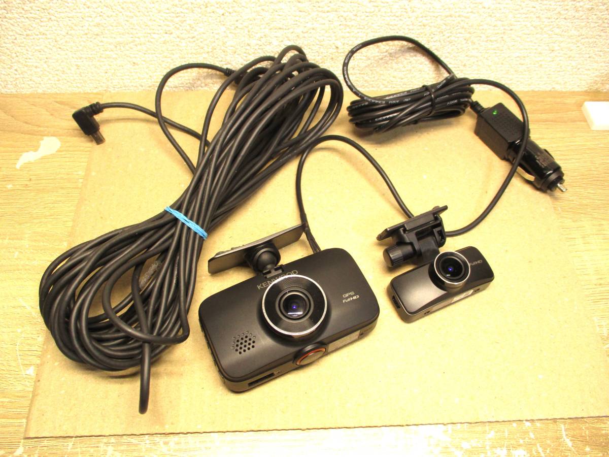 ドライブレコーダー KENWOOD ケンウッド【DRV-MR760】前後2カメラ 2.7型液晶 音声コマンド機能 ドラレコ シガー SDカード欠品 _画像1