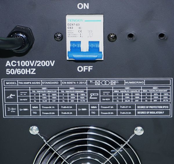 交流/直流 インバーター TIG溶接機 TIG250PX AC/DC フルデジタル式！高性能/高機能 パルス溶接 単相100V/200V共用 鉄・ステン・アルミも可h_画像8